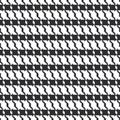 Black and white geometric abstract background, cloth seamless pattern, goose foot. Pied de poule. Vector