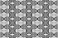 Black white geometric background. Ethnic Islamic, Moroccan, Arabic pattern. Exotic doodling style.