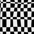 Black and white geometric checkered seamless pattern Royalty Free Stock Photo