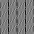 Black and White Geometric Illusion Pattern Royalty Free Stock Photo