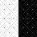 Black and white geometric ornaments. Set of seamless patterns