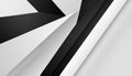 Black and White Geometric Paper Overlap Background Royalty Free Stock Photo