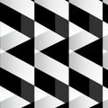 Bold Graphic Style: Black And White Triangles With Reflective Surfaces