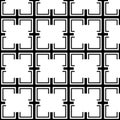 Black And White Geometric Pattern Repeated Design On White Background Royalty Free Stock Photo