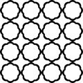 Black and white geometric seamless pattern chinese style, abstra
