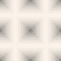 Vector black and white geometric seamless pattern with halftone square tiles Royalty Free Stock Photo