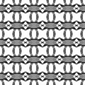 Black and white geometric seamless pattern. Hand d