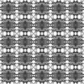 Black and white geometric seamless pattern. Hand d