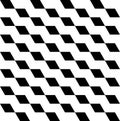 Black and white geometric seamless pattern with trapezoid, abstract background.