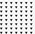 Black and white geometric seamless pattern with triangle and trapezoid