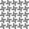 Black and white geometric seamless pattern twist stylish, abstra Royalty Free Stock Photo