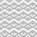 Black and white geometric seamless rhombic pattern Royalty Free Stock Photo