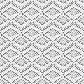 Black and white geometric seamless rhombic pattern Royalty Free Stock Photo