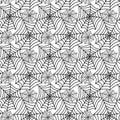 Spider Web Black and White Seamless Background Royalty Free Stock Photo