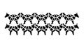 Black and White Geometric Triangle Pattern, vector design Generative AI Royalty Free Stock Photo