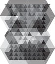 Black and white geometric triangles pattern