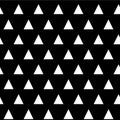Black and white geometric triangular seamless vector pattern
