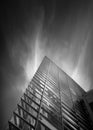 Black and white geometry glass building Royalty Free Stock Photo