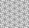 Black and white geometry line seamless pattern. Royalty Free Stock Photo
