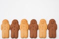 Black And White Gingerbread Men Royalty Free Stock Photo