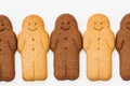 Black And White Gingerbread Men Royalty Free Stock Photo