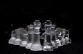Black & white glass chessman Royalty Free Stock Photo