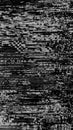 Black White Glitch Pattern with Horizontal Lines for Digital 80s, Y2K Aesthetic Royalty Free Stock Photo