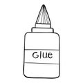 Black and white glue vector icon illustration