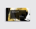 Black, White and Gold Business Card Template. Royalty Free Stock Photo