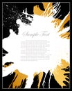 Black, White And Gold Grunge Background