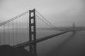 Black and White Golden Gate Bridge, San Francisco California United States Royalty Free Stock Photo