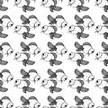 Black and white goldfish pattern