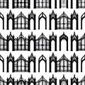 Gothic Architecture Silhouette Pattern Royalty Free Stock Photo