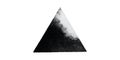 Black And White Gradient Triangle. Minimalist Geometric Illustration Isolated On Transparent Background Royalty Free Stock Photo