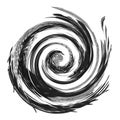 black and white graphic design. spiral disc pattern