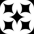 Black and white graphic pattern vector illustration. Geometric stylish ornate
