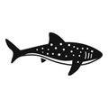 Silhouette of a spotted shark vector illustration