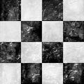 Black, white, gray checkered vintage grunge plaid seamless texture