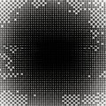 Black and White Grayscale Halftone Vignette Royalty Free Stock Photo