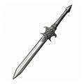 Medieval Dagger: Realistic Fantasy Blade Drawing With Strong Light And Crisp Outlines