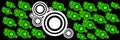 Black and white,green abstract background of circles Royalty Free Stock Photo