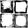 Black and white grunge frames backgrounds