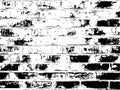 Black and white grunge vector texture of old brick wall Royalty Free Stock Photo