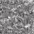 Black and white grunge wavy seamless pattern