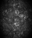 Black and White Grungy Tiled Background With Spotlight