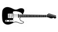 Black and white guitar. Royalty Free Stock Photo