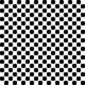 Black and white halftone dots square seamless pattern, vector background. Royalty Free Stock Photo