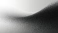 Black, white halftone illustration with small dots forming wave. Gradient background with round spots. Abstract geometric pattern Royalty Free Stock Photo