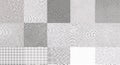 Black and White Halftone Stipple Texture Grid Royalty Free Stock Photo