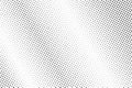 Black and white halftone vector background. Diagonal dot gradient. Rough dotwork surface. Faded dotted halftone Royalty Free Stock Photo